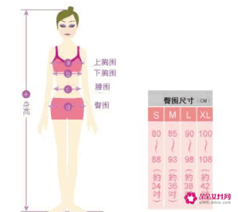 女人胸罩尺码大小排列(中国女性文胸尺码表)