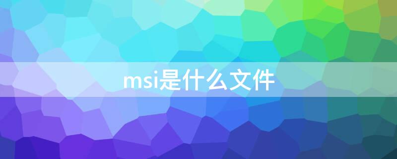 msi文件(msi是什么文件)